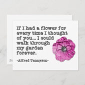 Tennyson Liebe Gedicht Postcard Postkarte (Vorne/Hinten)