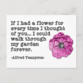 Tennyson Liebe Gedicht Postcard Postkarte (Vorderseite)