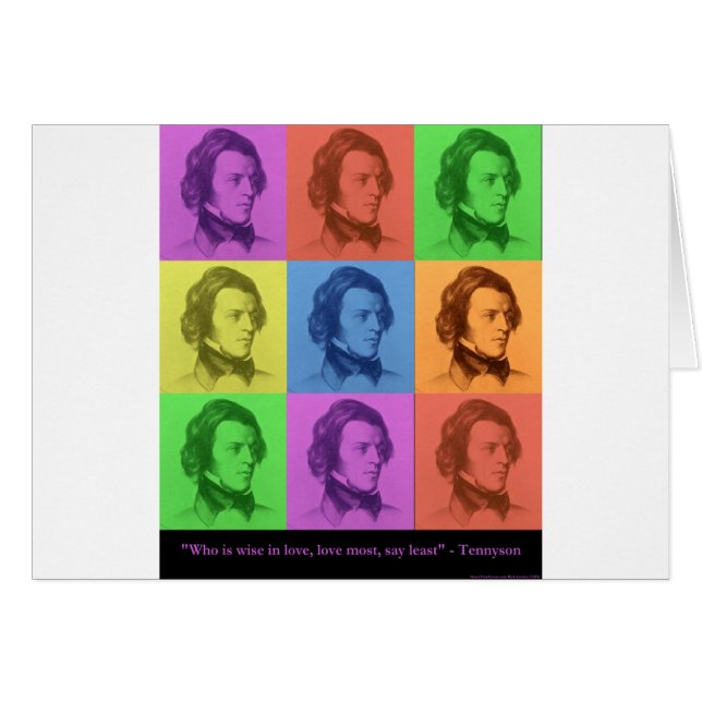 Tennyson "Liebe is Long" Pop Art Gaben & T-Shirts (Vorderseite (Horizontal))