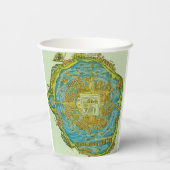 Tenochtitlan Map Ancient Aztec Hauptstadt Pappbecher (Rückseite)