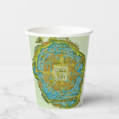 Tenochtitlan Map Ancient Aztec Hauptstadt Pappbecher (Vorderseite)