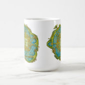 Tenochtitlan Map Wall Clock Kaffeetasse (Mittel)