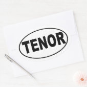 Tenor Attitude Singer Ovaler Aufkleber (Umschlag)