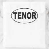 Tenor Attitude Singer Ovaler Aufkleber (Tasche)