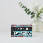 Tenor for miete Business Cards - Blue Red Visitenkarte (Stehend Vorderseite)