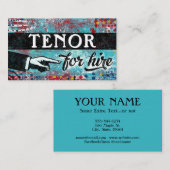 Tenor for miete Business Cards - Blue Red Visitenkarte (Vorne/Hinten)