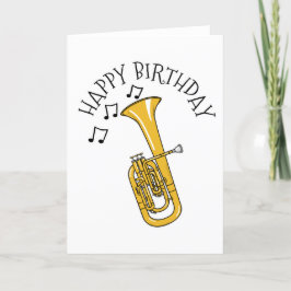 Tenor Horn Birthday Card Hornist Messingmusiker Dankeskarte