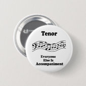 Tenor-Sänger-Geschenk Button (Vorne & Hinten)
