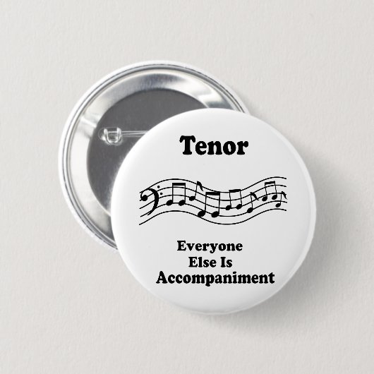 Tenor-Sänger-Geschenk Button (Vorne & Hinten)
