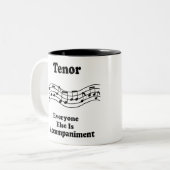 Tenor-Sänger-Geschenk Zweifarbige Tasse (Vorderseite Links)