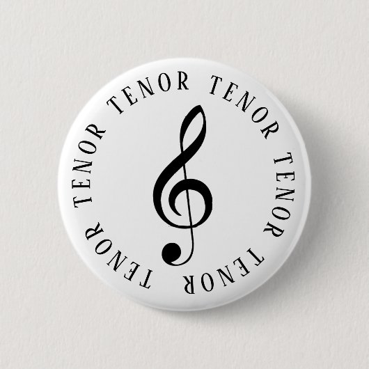Tenor Singer Treble Clef Button (Vorderseite)