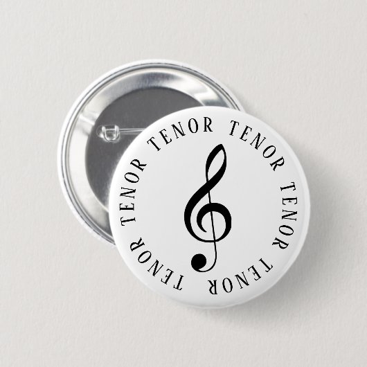 Tenor Singer Treble Clef Button (Vorne & Hinten)