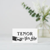 Tenor-Visitenkarten - Cool Vintag Visitenkarte (Stehend Vorderseite)