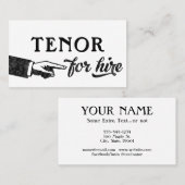 Tenor-Visitenkarten - Cool Vintag Visitenkarte (Vorne/Hinten)
