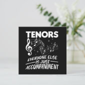 Tenors Choir Music Singer Tenor Konzert-Geschenk Einladung (Stehend Vorderseite)