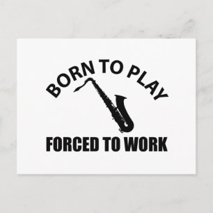 Tenorsaxophon-Musikdesigns Postkarte