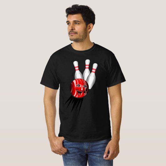 Tenpin Bowling Strike. T-Shirt (Vorne ganz)