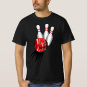 Tenpin Bowling Strike. T-Shirt (Vorderseite)