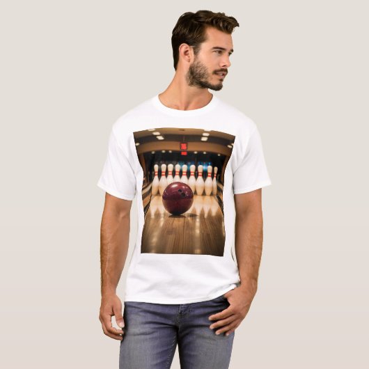 Tenpin Bowling Strike. T-Shirt (Vorne ganz)
