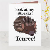 Tenrec Animal Funny Karte (Gelbe Blume)