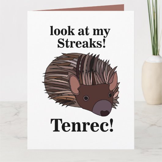 Tenrec Animal Funny Karte (Vorderseite)