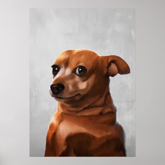 Tense Dog Meme Poster (Vorne)