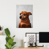 Tense Dog Meme Poster (Heimbüro)