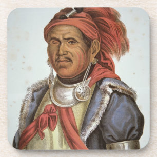Tenskwatawa (1775-1836) (Farbelitho) Untersetzer