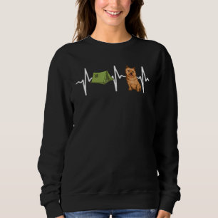 Tent Camping Norwich Terrier Heartbeat Dog Sweatshirt
