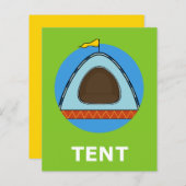 TENT-Flashcard für erstes T 1-Silbenfähiges Wort (Vorne/Hinten)