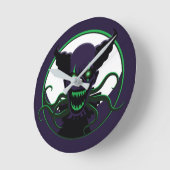 Tentacle Clown Runde Wanduhr (Winkel)