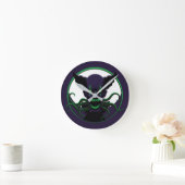 Tentacle Clown Runde Wanduhr (Zuhause)