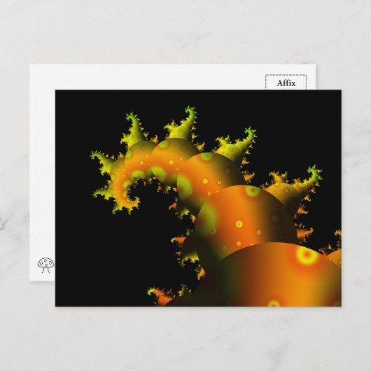 Tentacle Fraktal Postkarte (Vorne/Hinten)