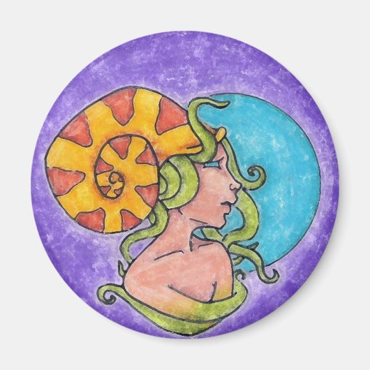 Tentacle Girl Magnet (Vorne)