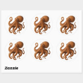 Tentacle Tango Runder Aufkleber (Blatt)