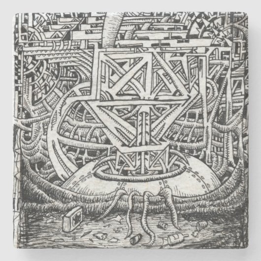 Tentacle Tank von Brian Benson Stone Untersetzer (Vorderseite)