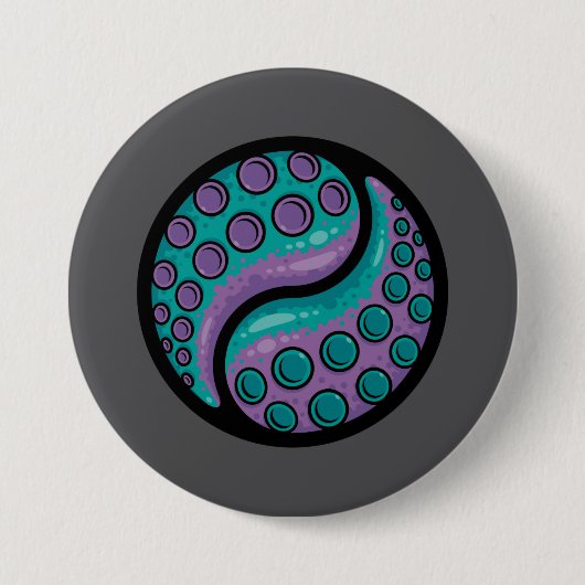 Tentacle Yin Yang Button (Vorderseite)