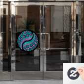 Tentacle Yin Yang Fensteraufkleber (Büro Tür)