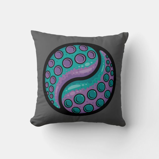 Tentacle Yin Yang Kissen (Vorderseite)