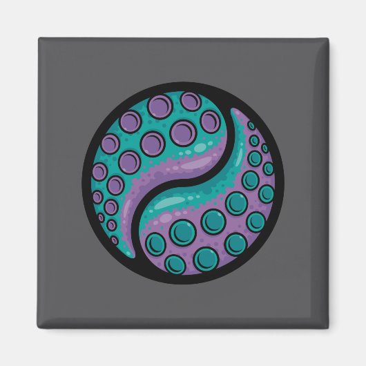 Tentacle Yin Yang Magnet (Vorne)