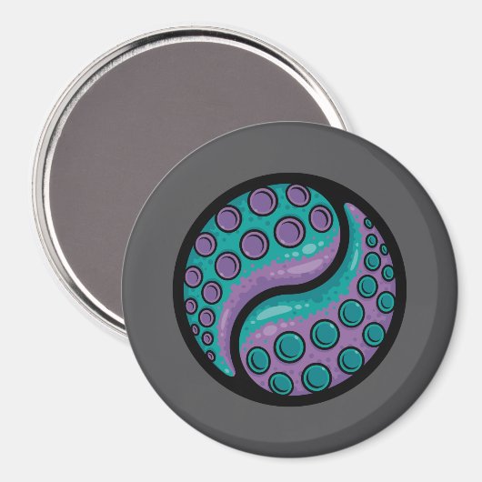 Tentacle Yin Yang Magnet (Vorderseite/Rückseite)