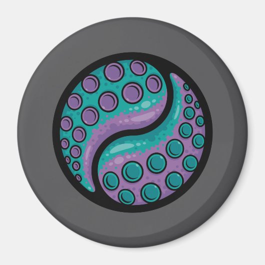 Tentacle Yin Yang Magnet (Vorne)