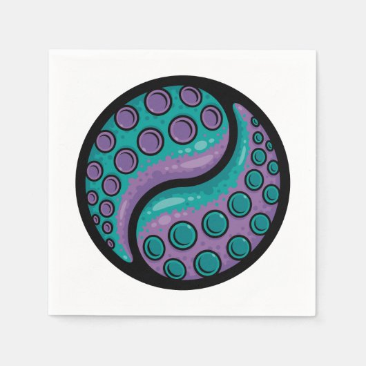 Tentacle Yin Yang Serviette (Vorderseite)