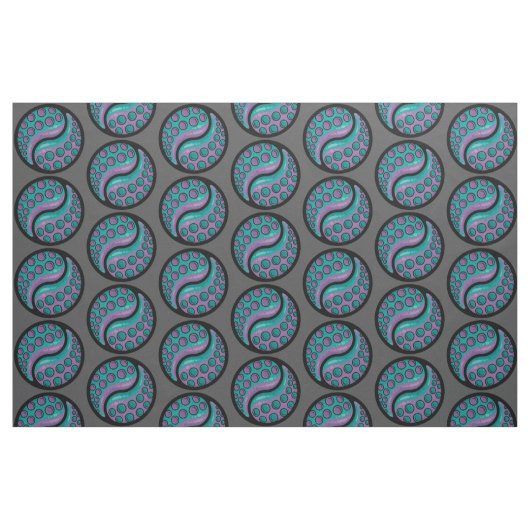 Tentacle Yin Yang Stoff (Fat Quarter (45,7 x 55,9 cm))