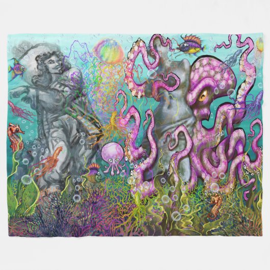 Tentacles Fleecedecke (Vorderseite (Horizontal))