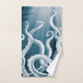 Tentacles Galaxy Blue Moon Rays Badhandtuch Set (Handtuch)