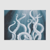 Tentacles Galaxy Blue Moon Rays Seidenpapier (Vorderseite)