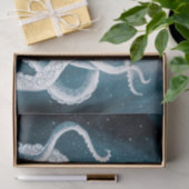 Tentacles Galaxy Blue Moon Rays Seidenpapier (Geschenk)