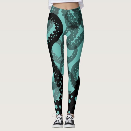 Tentacles verblasste Leggings (Vorderseite)