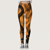 Tentacles verblasste orange Leggings (Vorderseite)